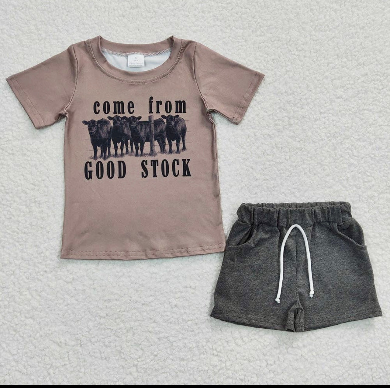 “Come from Good Stock” Short Set